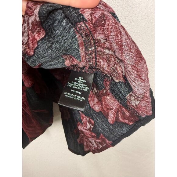 Torrid Womens Babydoll Tank Cami Sz 0/L/12 Whimsigoth Fairy Grunge Dark Floral - Picture 8 of 10